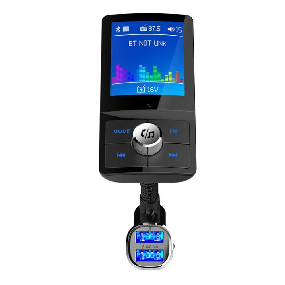 BC43 Bluetooth fm-передатчик ЖК-гарнитура автомобильный комплект MP3 плеер QC3.0 USB зарядное устройство автомобильные аксессуары авто FM модулятор