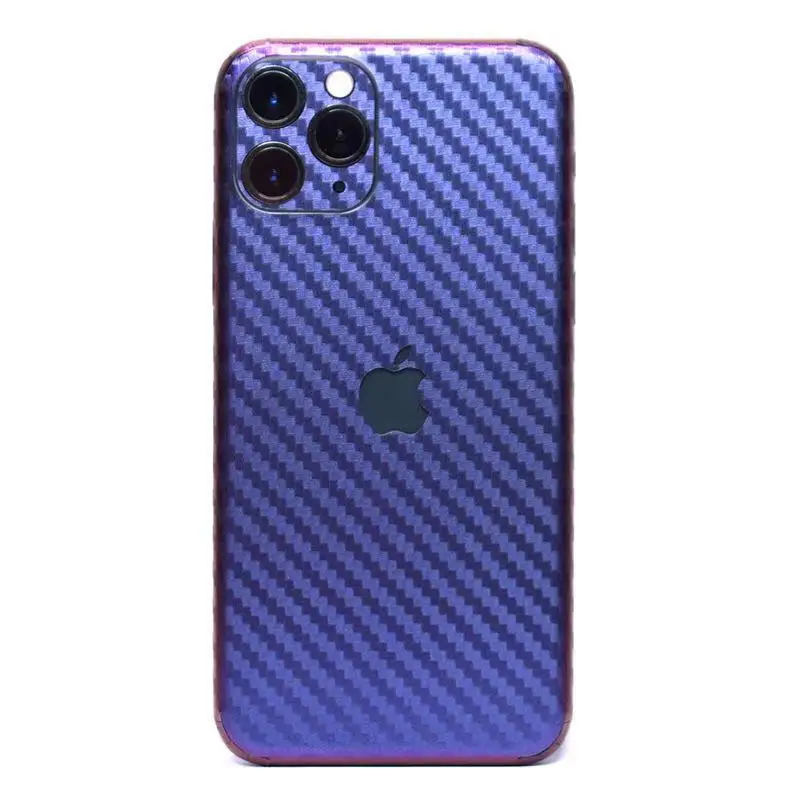 2 шт. для iPhone 11/11Pro 11 Pro Max 3D Градиент углеродного волокна полное заднее покрытие наклейка защитная пленка