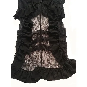 

Women Skirt Summer Fashion Steampunk Clothing Party Club Wear Punk Gothic Retro Black Lace Skirt High Waist Black Lace Skirts