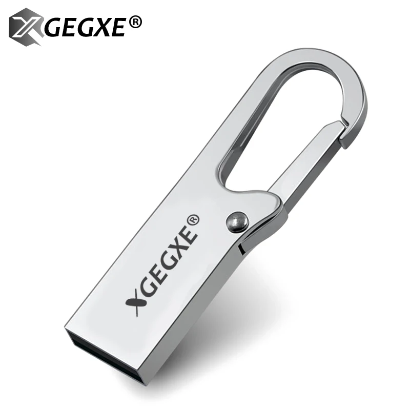 XGEGXE 32 ГБ USB флэш накопитель металлический Флешка 4 8 16 64 Гб 128 брелок для ноутбука ПК
