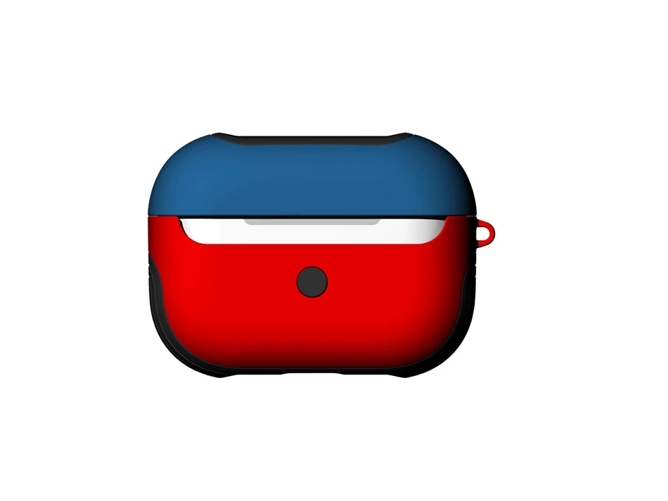 Red-Blue Чехол для наушников для Apple Airpods Pro Чехол два в одном чехол для Apple Air Pods Pro 3 Наушники Earpods крючок для наушников-вкладышей зарядная коробка - Цвет: Red-Blue