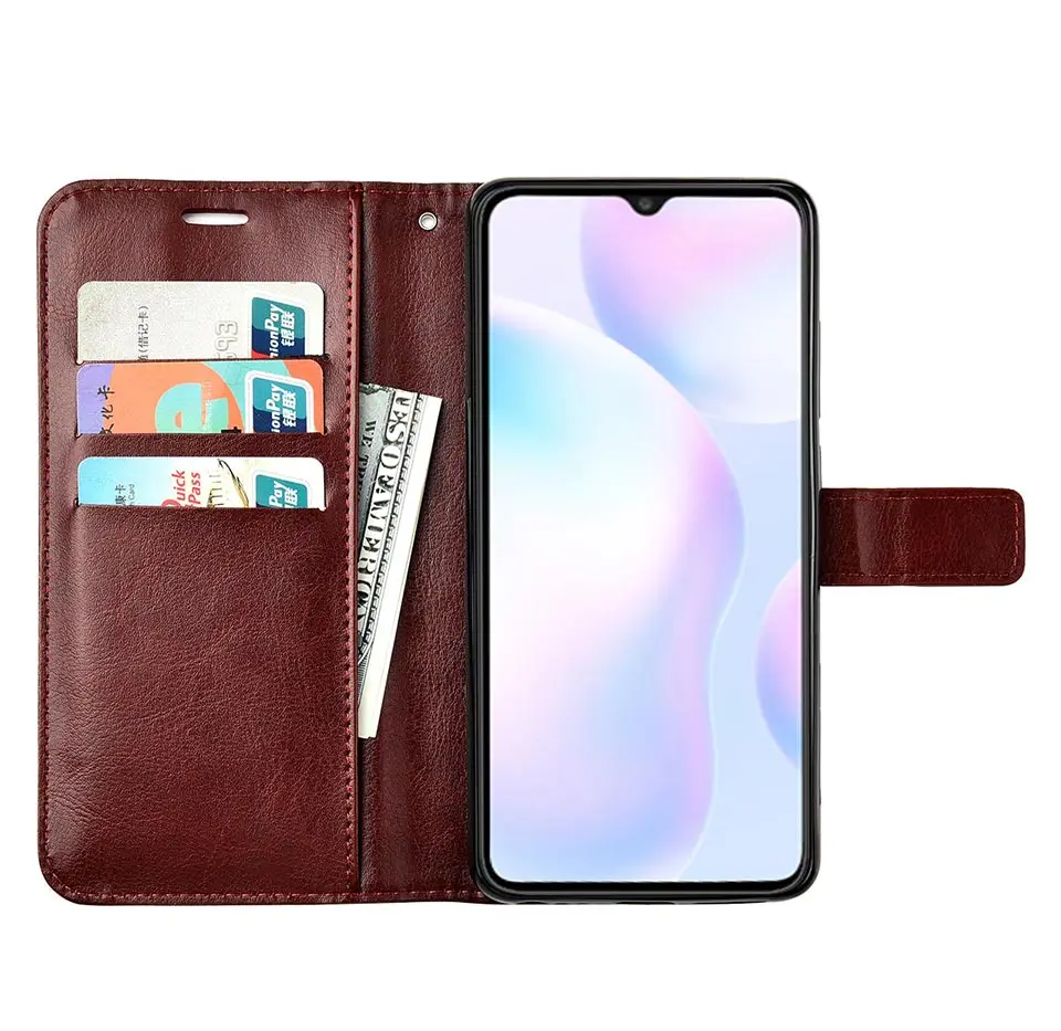 leather case for xiaomi Leather case For Xiaomi Redmi 9A Case Redmi 9A Case Back Cover Phone Flip Case on For Xiaomi Redmi 9 A 9A phone cases for xiaomi