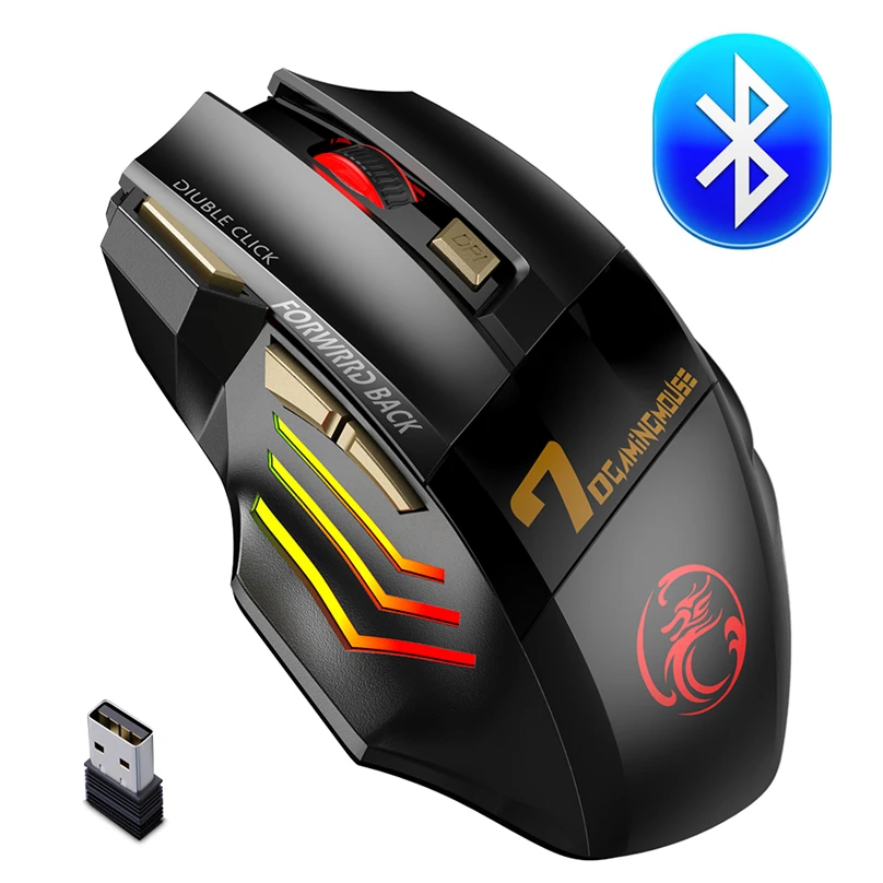 mini computer mouse Wireless Gaming Mouse Wireless Mouse Rechargeable Computer Mouse Gamer Ergonomic Mause Silent USB 7 Button RGB Mice For PC Game best computer mice Mice