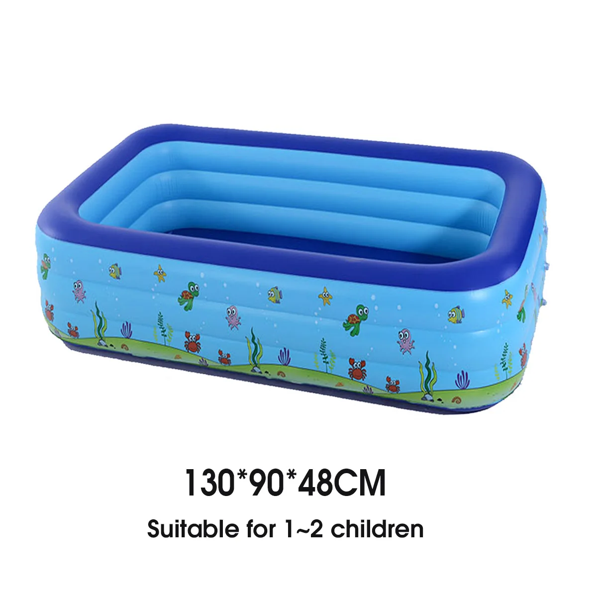 130x90x48cm 110 см 130 см квадратный детский бассейн, детский бассейн Piscina, детский надувной резервуар, уличная игрушка, Детская ванна для купания, океан - Цвет: 130x90x48cm
