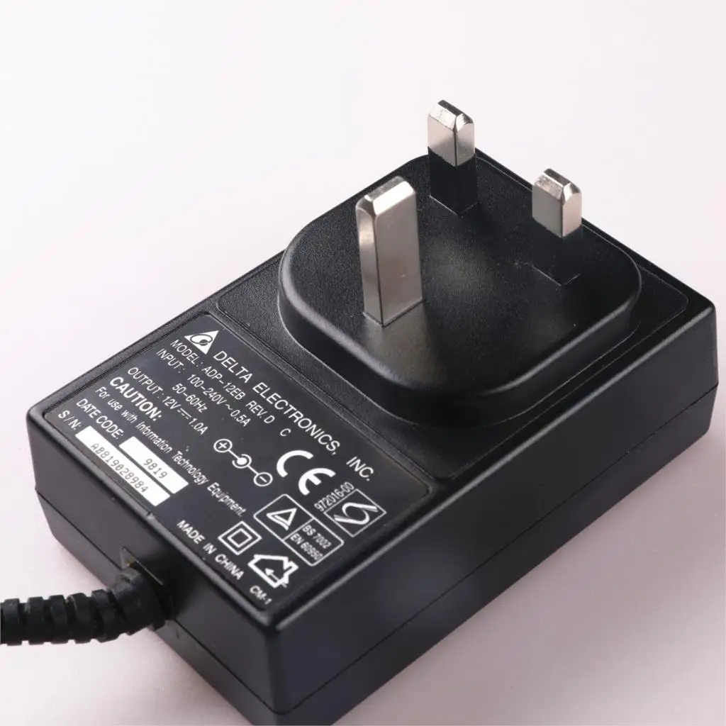 AC 110-240V 12 V для 1A светодиодный светильник адаптер 12 Вольт 1 A AC/DC преобразователь источник питания 12 V Британский разъем спецификации