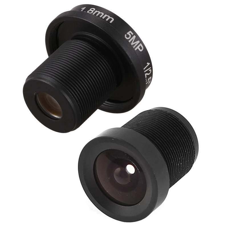 2 Pcs Lens: 1 Pcs M12 Thread Mount 3.6Mm Focal Length F2.0 IR Lens for CCTV CCD Camera & 1 Pcs HD Lens 5MP 1.8Mm 1/2.5 F2.0 180