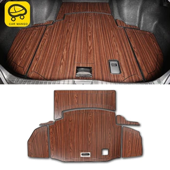 

CarManGo for Toyota Crown S220 2018-2020 Car Rear Trunk Mats Cargo Liner Set Synthetic Wood Tray Wooden Pad Boot Mat Carpets