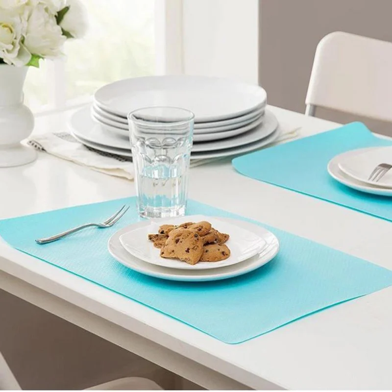 

Refrigerator Waterproof Mat Food Insulation Mats Four-piece Solid Blue Home Garden Kitchen Tools