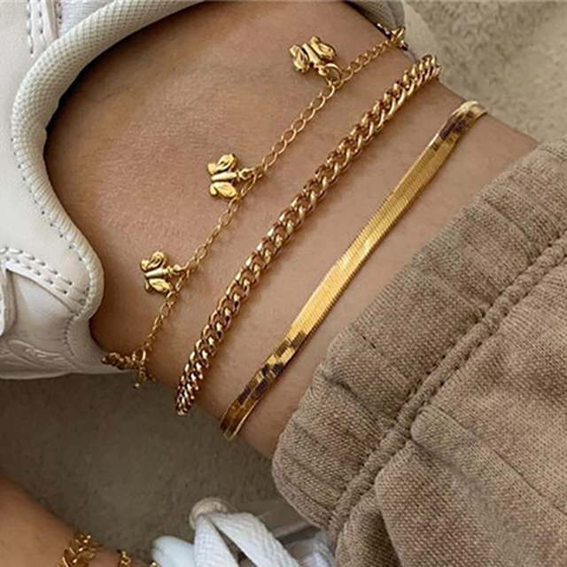 Anklets for Women Foot Accessorie Summer Beach Barefoot Sandals Bracelet Ankle on the Leg Female Ankle Gifts for Women