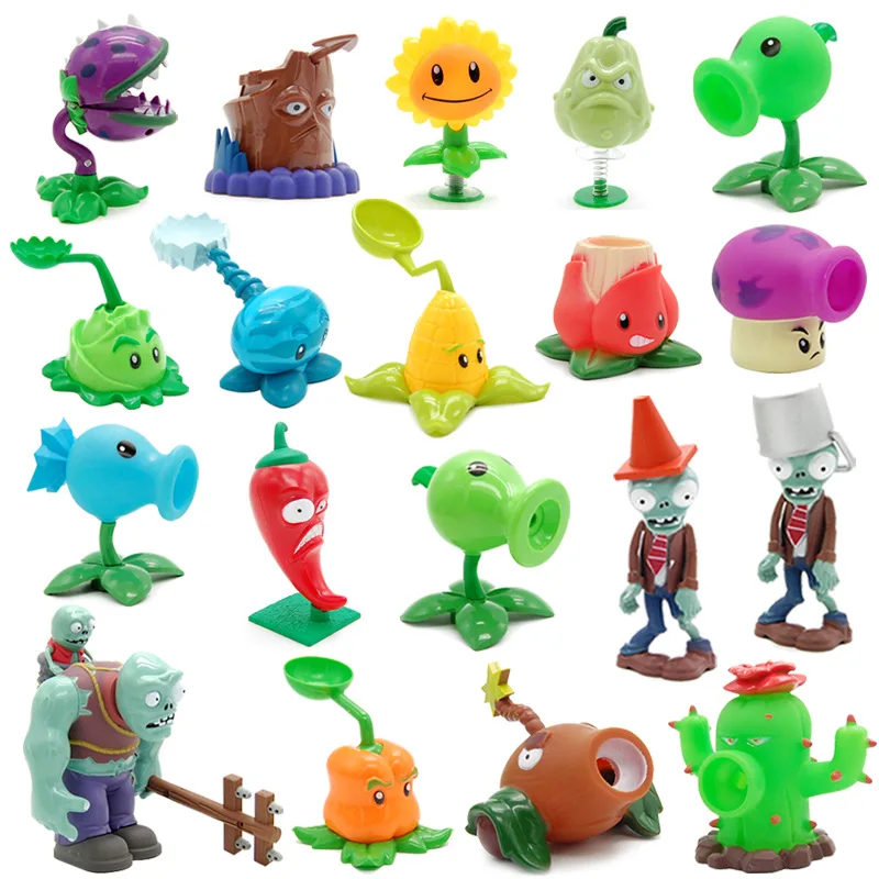 1 шт. PVZ Plants Vs Zombies фигурки 3 8 см растения и зомби запускающие мягкие виниловые