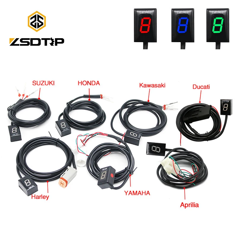ZSDTRP 1 6 уровень Ecu разъем крепление скорости шестерни дисплей индикатор для Harley