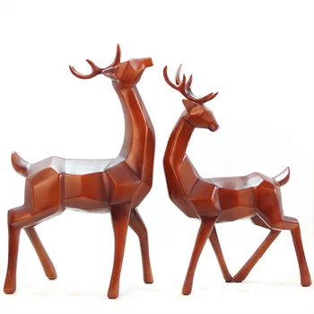

EUROPEAN ABSTRACT ELK STATUE CREATIVE RESIN ANIMAL SCULPTURE ORNAMENT ROOM DESKTOP DECORATION HOME DECORATION ACCESSORIES