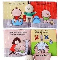 Montessori Baby Book Life Skills Learning Baby Cloth Book Soft Baby Quiet Book Educational Baby Toys 1 2 3 Years 2