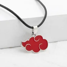 1Pcs Japanese Anime Cosplay Akatsuki Organization Red Cloud Sign Metal Unisex Pendant Trendy jewelry Women Men Necklace
