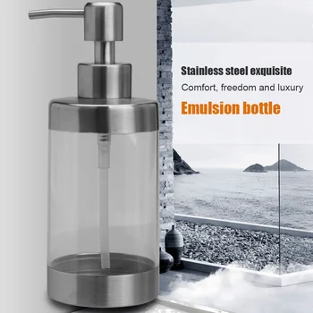 

Wholesale Stainless Steel Soap Lotion Dispenser Foams Liquid Pumper Bottle Bathroom Kitchen Supplies M3