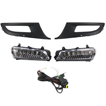 

2Pcs LED DRL Daytime Running Light Fog Light for V/W Po-Lo 6R 2010 2011 2012 2013 2014 6R0941061C with Lampshade