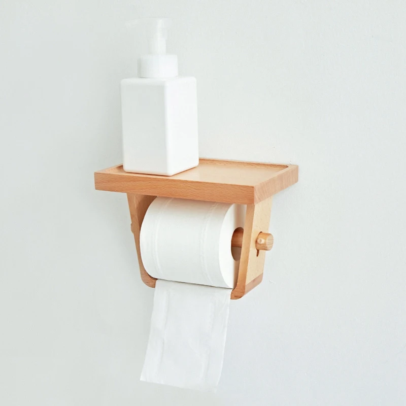 Держатель для туалетной бумаги для ванной комнаты, бытовая коробка для туалетной бумаги, деревянная простая Туалетная коробка для рулона