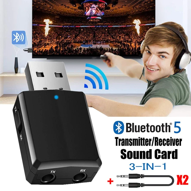 Emetteur-récepteur Bluetooth audio portable pour casque filaire - blanc
