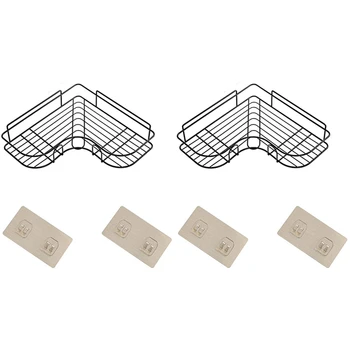 

Shower Organizer Storage, Bathroom Shelves, Shower Caddy with Rustproof Stainless Steel Adhesive Sticker for Kitchen & Bathroom