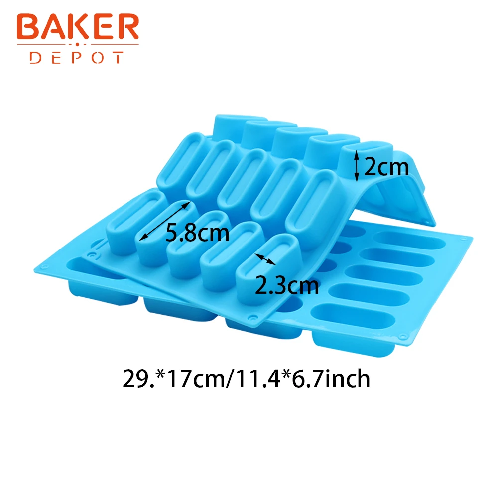 BAKER DEPOT силиконовая форма для торта Кондитерская выпечка Овальный желе мусс торт кубик льда лоток ручной работы мыло инструмент десерт торт украшение