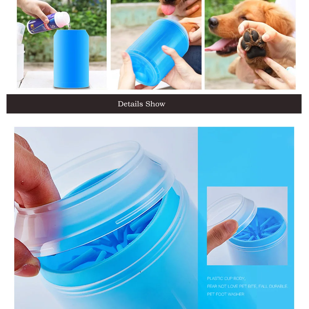 Silicone Dog Paw Cleaner Portable Pet Foot Washer Cup Paw Quickly Cleaning Brush new 3