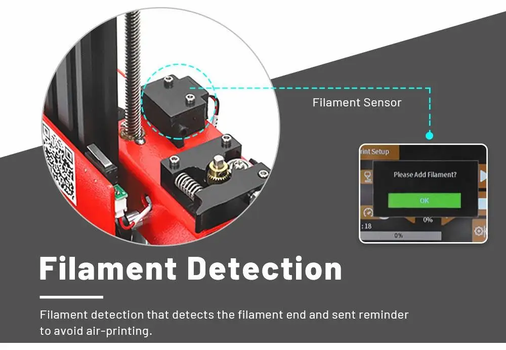 EUUS Shipping Anet ET4 3D Printer All-Metal Frame Auto Leveling 2.8 Touch Screen 3D Printer DIY Kit 220220250mm (26)