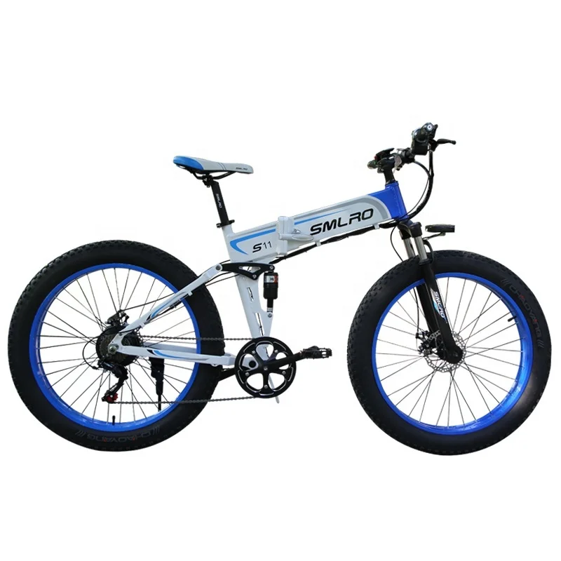 

S11f High Quality 26x4.0 Fat Tire Electric Bicycle Folding E-bike 48v 8ah 350w qicycle electric bike ebike bicycle star