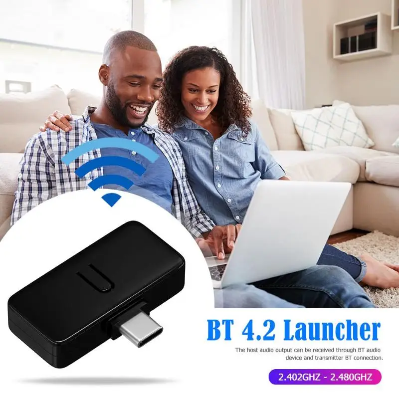 Usb type-C Bluetooth ключ практичный классический нежная текстура Прочный беспроводной музыкальный аудио адаптер передатчик для ПК/PS4
