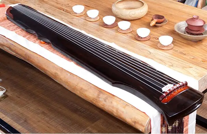 Black Model Высокое качество Guqin Fuxi-type старая пауловния 7 струн Guqin мастер рекомендуется для начинающих профессиональная практика китайский Zither - Цвет: Black Model