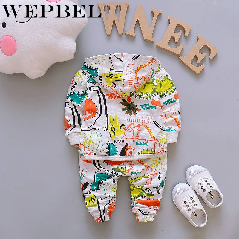 WEPBEL/комплекты одежды для маленьких мальчиков пальто для мальчиков+ рубашка+ штаны, комплект из 3 предметов, костюм с героями мультфильмов комплект одежды для маленьких мальчиков