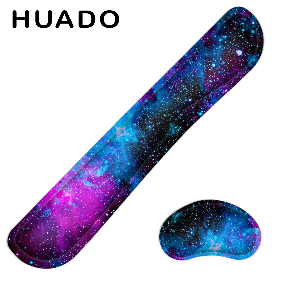 Mouse Pad Gaming Mousepad Wrist Pad Galaxy Ergonomic Keyboard Wrist Rest Desk Healthy Momery Foam Mouse Pad Support Cushion for Gaming Office Accessories