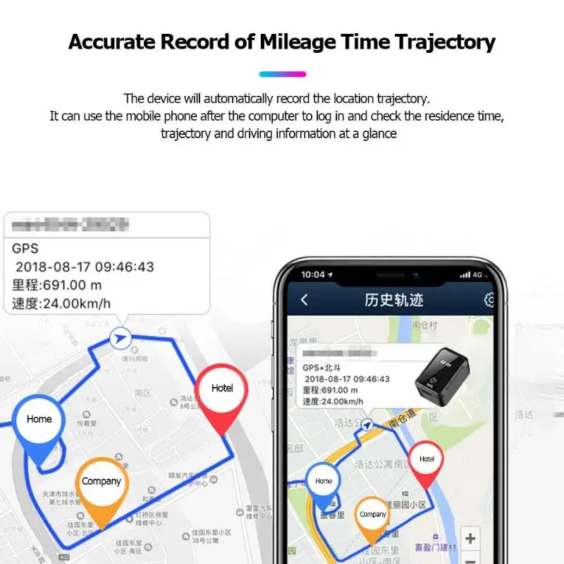 GF-09 Дистанционное Прослушивание Мини gps трекер в режиме реального времени локатор приложение микрофон Голосовое управление для автомобиля/человека местоположение