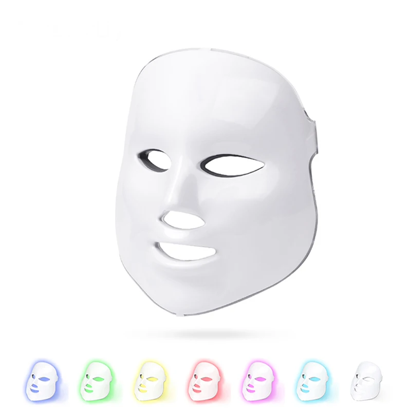  7 Colors Led Mask Beauty Therapy Photon Led Facial Mask Light Therapy Acne Mask Led Mask Therapy Ho - 4000504809726