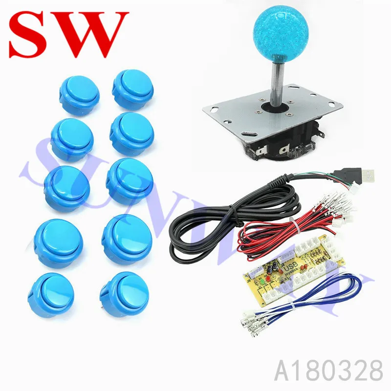 

Arcade Joystick DIY Kit Zero Delay Arcade Kit USB Encoder To PC Arcade copy Sanwa Joystick 24/30mm Push Buttons For Arcade Mame