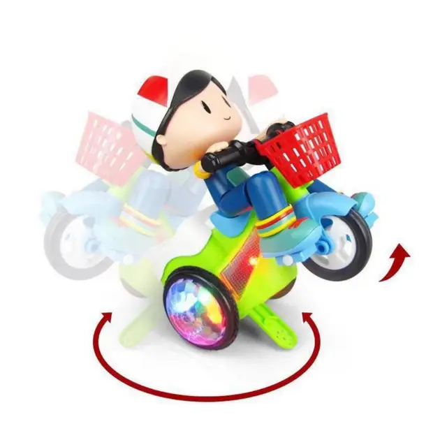 Electric Tricycle Toys 360 Degree Rotating Stunt Bicycle Music Light Toy Parent-child Kids Gifts 3