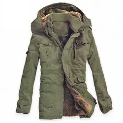 Зимняя куртка мужская повседневная Толстая бархатная теплая хлопковая куртка анти-парки для холодов Hombre Мужская армейская куртка с