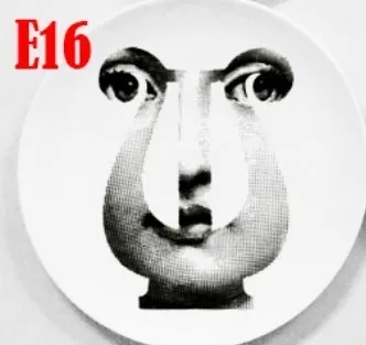 P Отель/бар/домашний декор Простая Современная тарелка Fornasetti тарелки настенные подвесные тарелки декоративные ремесленные тарелки тарелка фоновая тарелка - Цвет: P