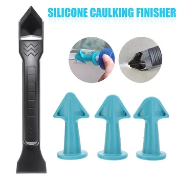 

4pcs Caulk Nozzle Scraper Reusable Caulk Remover Sealing Floor Finisher Construction Caulking Tool Hand Tool Set