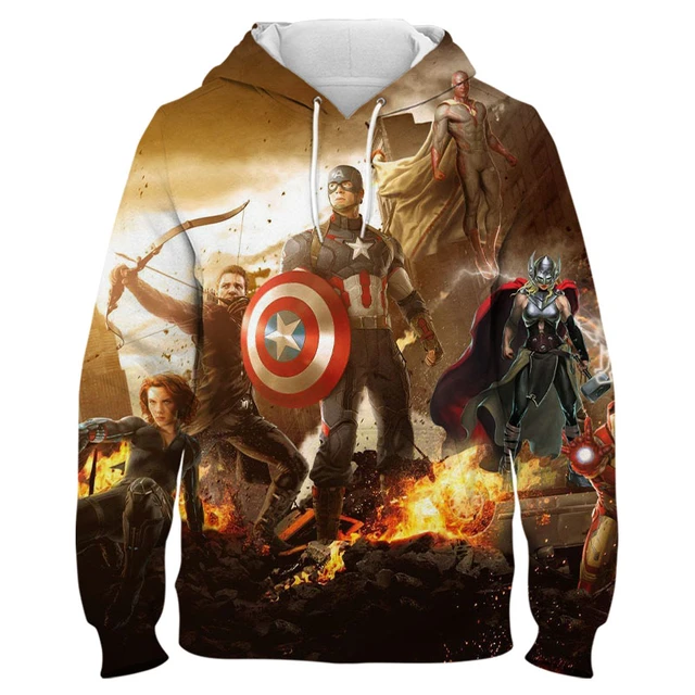 Oversized Marvel Oversized Sweatshirts | Captain America | Streetwear |  Tracksuit | Hoodies - Hoodies u0026 Sweatshirts - Aliexpress