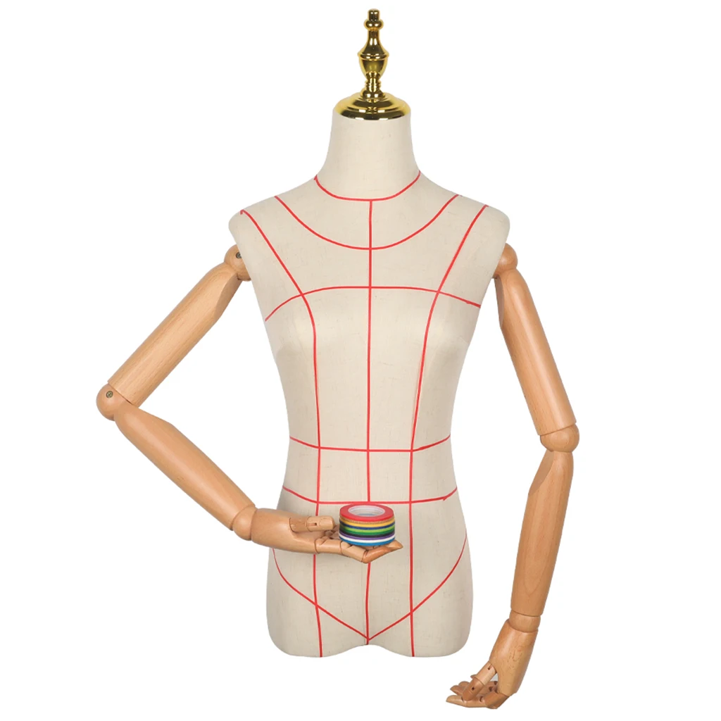 10Rolls Draping Tape Marking Pattern Cutting Whiteboard Marking Tape Dress Form