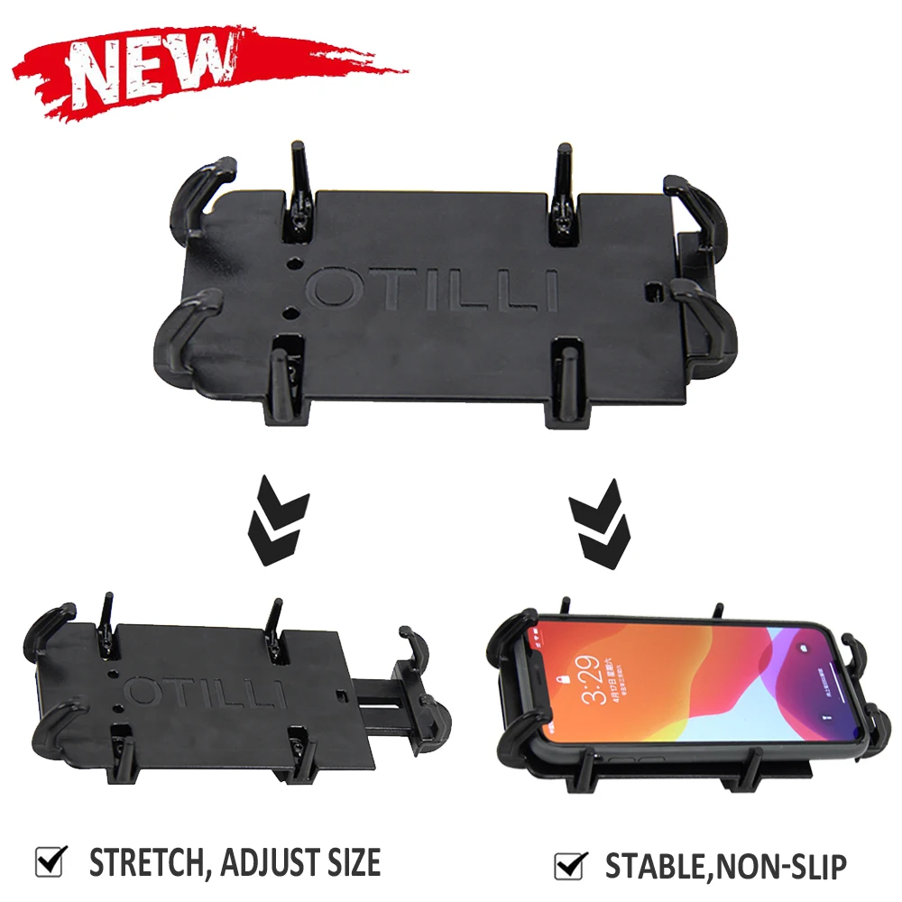 NEW Black Motorcycle Mobile Phone Holder Mount Navigation Bracket GPS