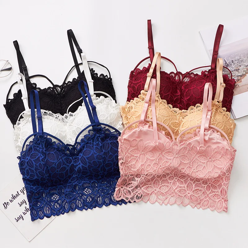 

Women Lace Tube Top Sexy Tube Bra Beauty Back Bottom Wrap Top Chest Bra