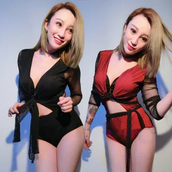 

Sexy Jazz Dance Costumes Women Pole Dance Bodysuit Nightclub Jumpsuit Cosplay Performance Clothing Dj Gogo Rave Outfit DC3499