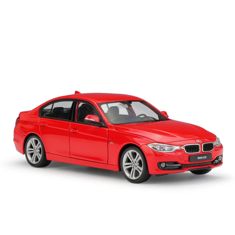 WELLY 1:24 Scale Diecast Simulator Model Car BMW 335i/535i Classic Vehicle Metal Alloy Toy Car For