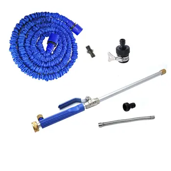 

18" Aluminium High Pressure Hose Nozzler Car Washer Spray Nozzle Water Gun Hose w/ 20cm Water Pipe Auto Cleaning Tool Set