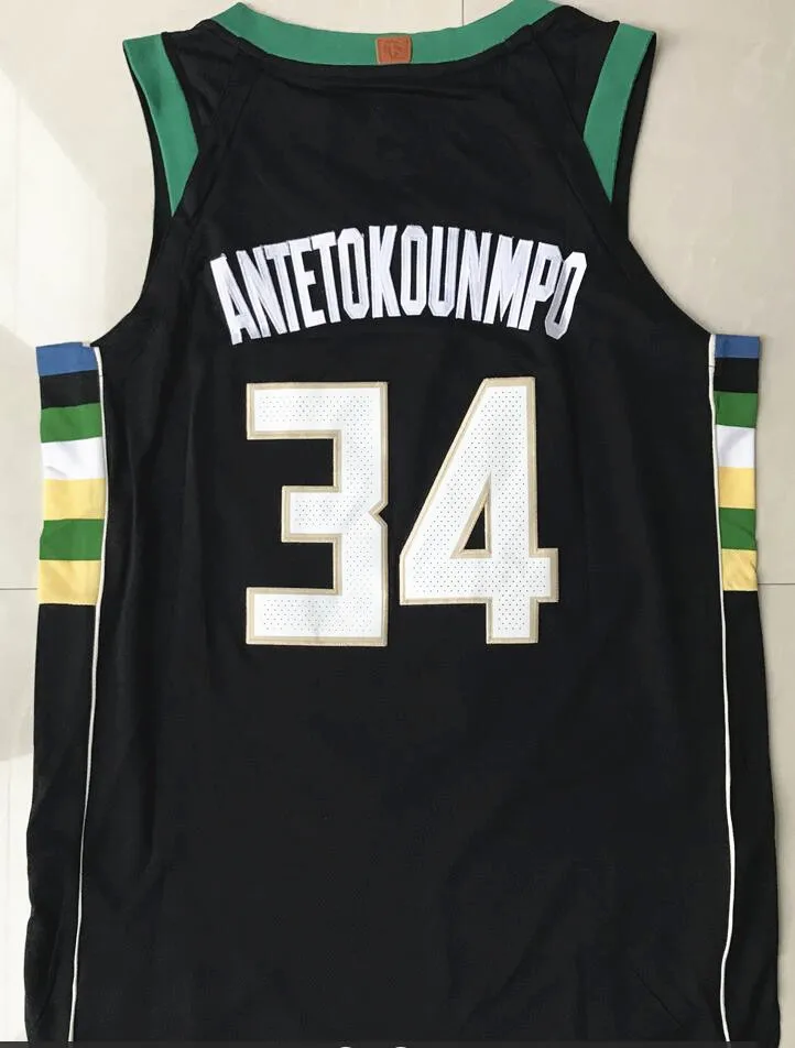 34 Giannis Antetokounmpo jersey 6 Eric Bledsoe JERSEY city jersey Ретро 34 Ray Allen JERSEY - Цвет: New