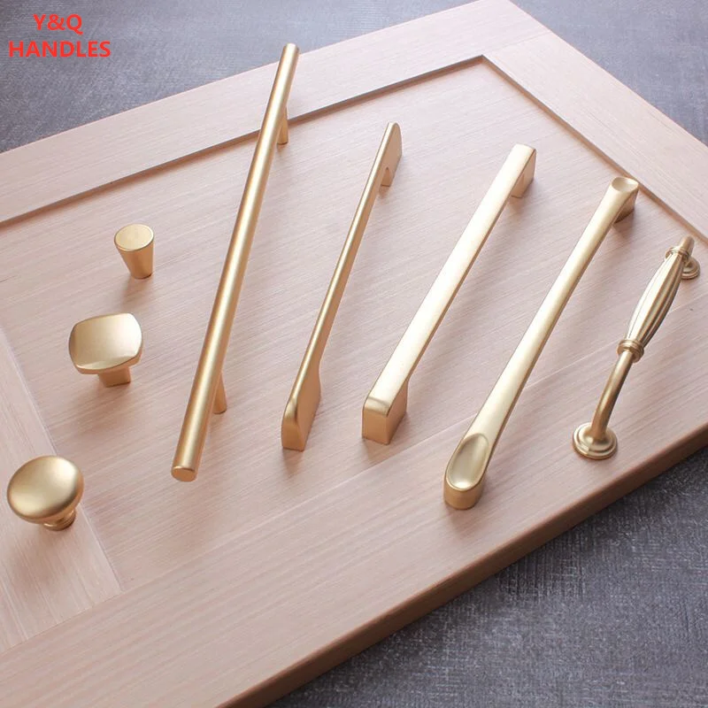 Handles Drawer Cabinet Furniture Kitchen Handles for Cabinet Knob Door Drawer Furniture Kitchen Pearl Golden Simplicity Hardware