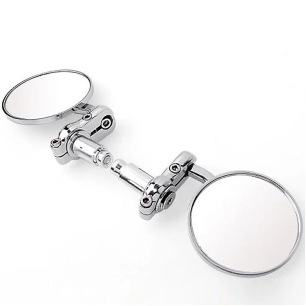 Motorcycle Chrome Handle Bar End Rearview Mirror For Cafe Racer Bobber Pair Of Motorcycle Rearview Mirrors