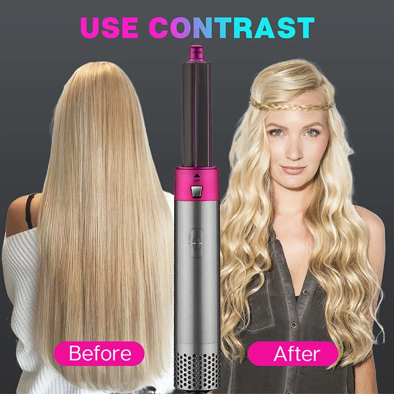 Secador de Cabelo Estilo de Cabelo Multi-função Curling Ferro Termiônico Rápido Soprando Alisamento Pente Estilor Cabeleireiro 5-em-1 5 5-em-1 secador de cabelo multi-função curling ferro
