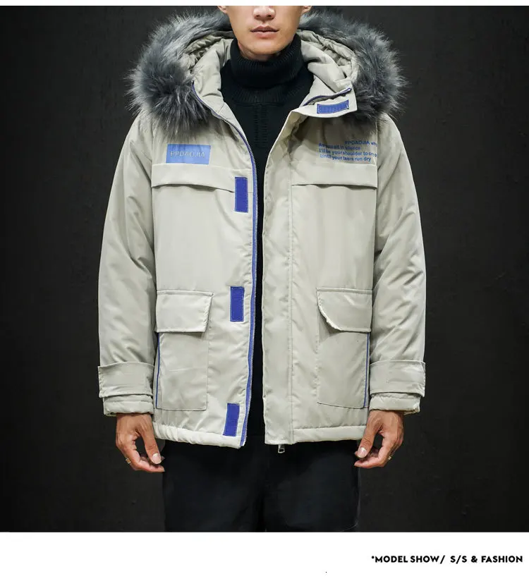 Повседневное Классическая зимняя куртка Для мужчин бурелом Теплая стеганая куртка с капюшоном, верхняя одежда, модная верхняя одежда, пальто размера плюс L-4XL 5XL